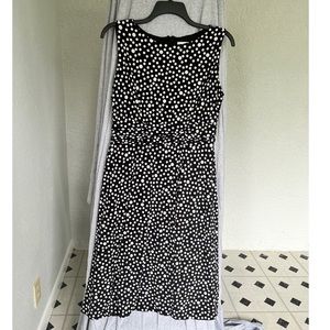 CJ Banks black & white polka dot women’s dress 14W